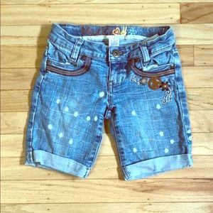 MUDD | Denim Bermuda Boho Shorts